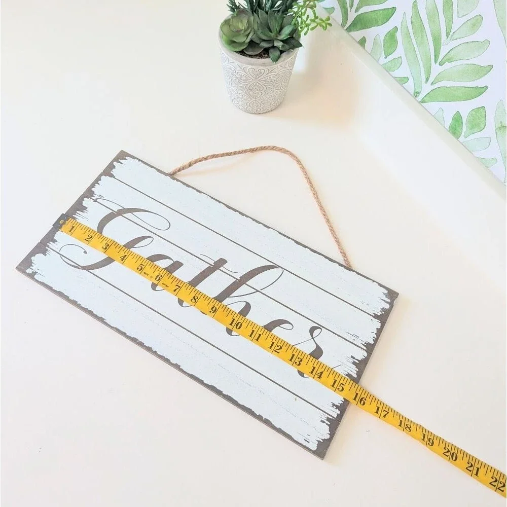 Gather Fall Thanksgiving Sign Wall Hanger Rustic Farmhouse 16